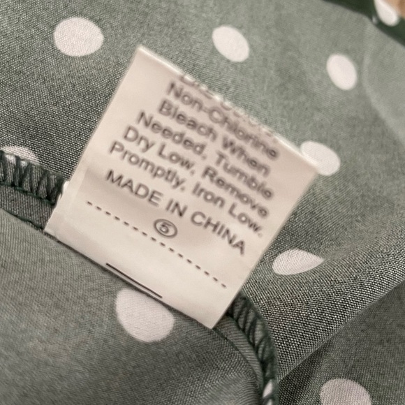 SHEIN dark green & white polka dot dress - Picture 6 of 6